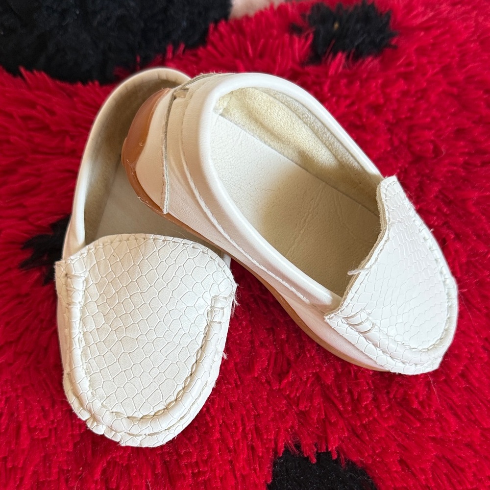 Kids White Moccasins